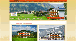 Desktop Screenshot of gaestehaus-geisler.at
