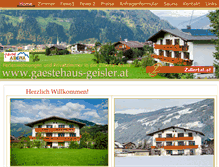 Tablet Screenshot of gaestehaus-geisler.at